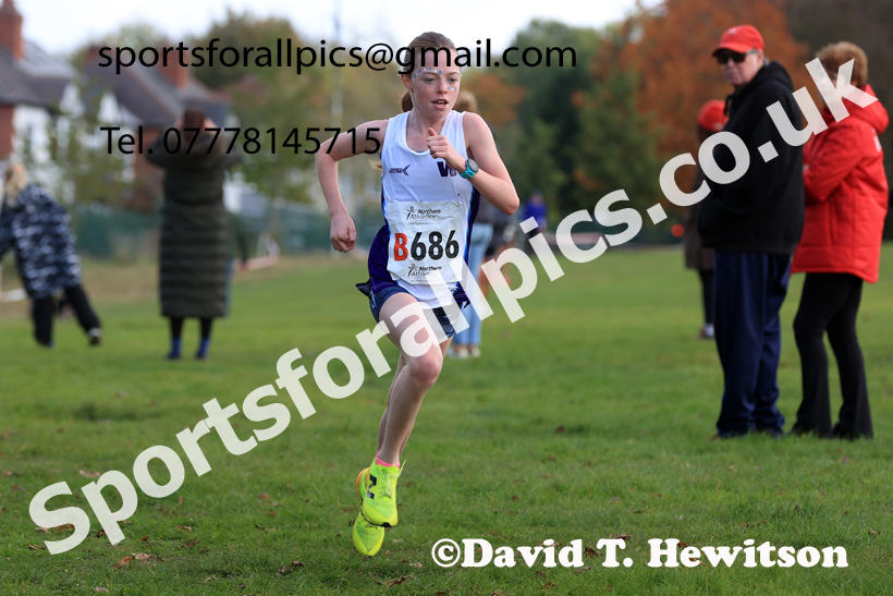 Girls Under-16s 2026 Northern Cross Country Relays, Graves Park, Sheffield. Photo: David T. Hewitson/Sports for All Pics